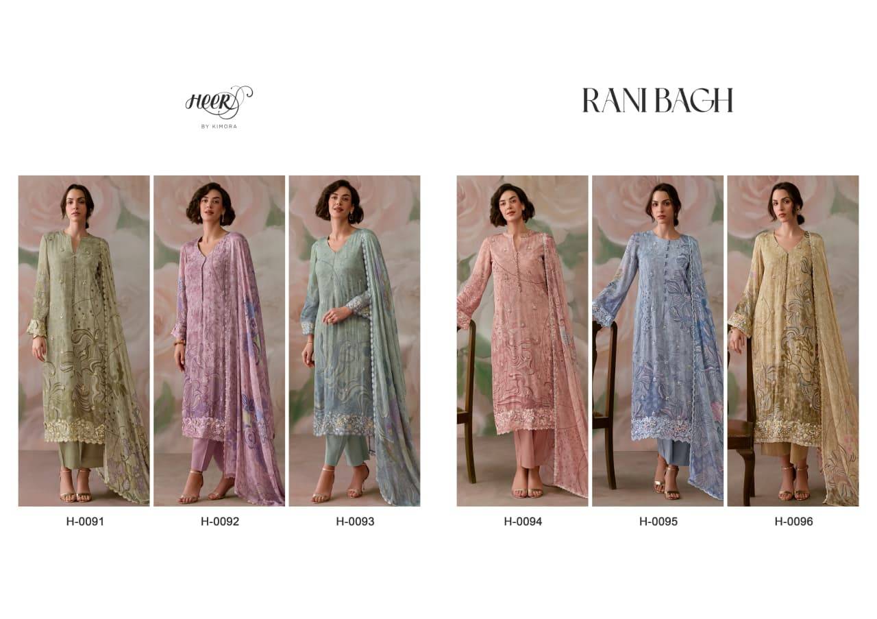 Ranibagh By Kimora suit 0091 To 0096 Series Stylish Beautiful Colourful PURE CHIFFON Dresses At Wholesale Price